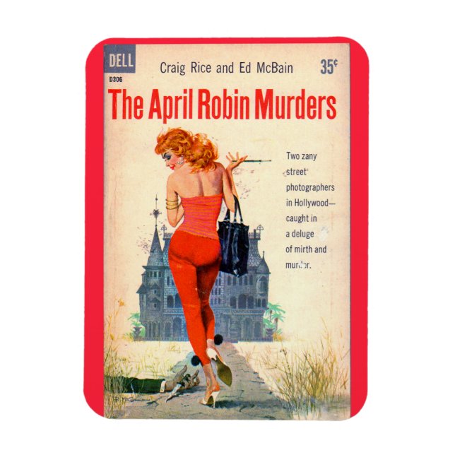 The April Robin Murders pulp novel cover Magnet (Vertical)
