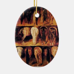 THE ARAB TENT WITH HORSES AND OTHER ANIMALS CERAMIC TREE DECORATION