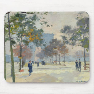 The Arc de Triomphe in Autumn, Paris Mouse Pad