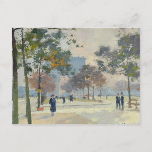 The Arc de Triomphe in Autumn, Paris Postcard