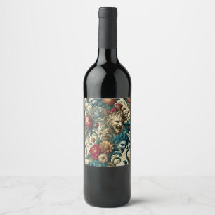 The Arcane Anarchy – Gothic Floral Wine Label