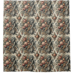 The Arcane Apex – Mythic Gothic Baroque Shower Curtain