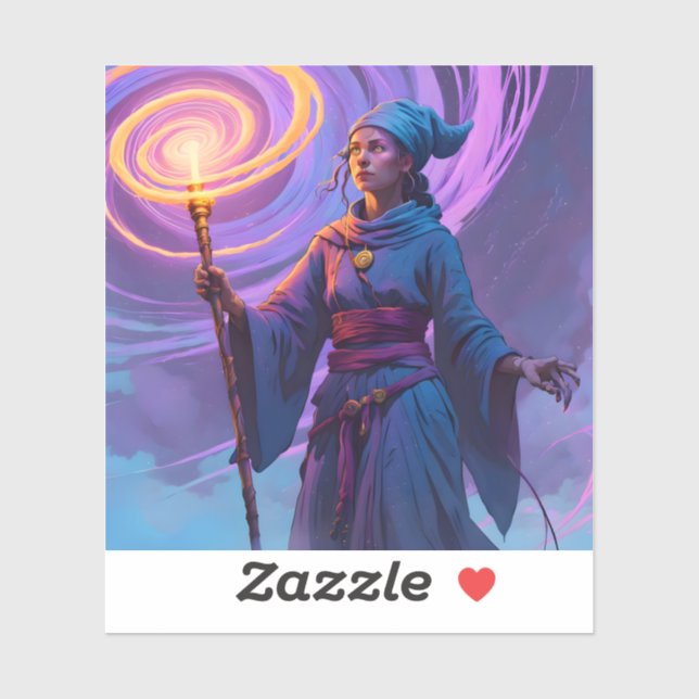 The Arcane Path – Fantasy Wizard Art Square Vinyl  (Sheet)