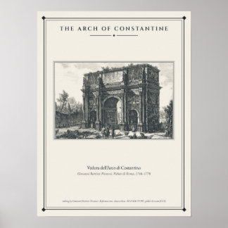 The Arch of Constantine Rome Piranesi Veduta Poster