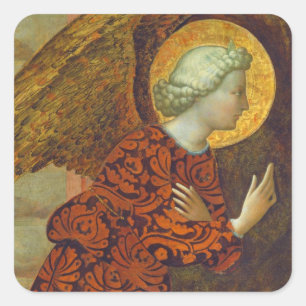 The Archangel Gabriel, c. 1430 (tempera on panel) Square Sticker