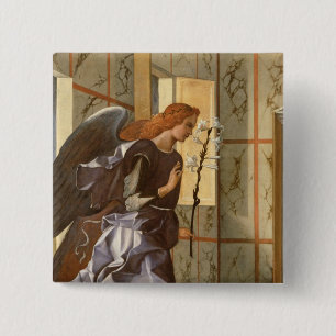 The Archangel Gabriel, from The Annunciation dipty 15 Cm Square Badge