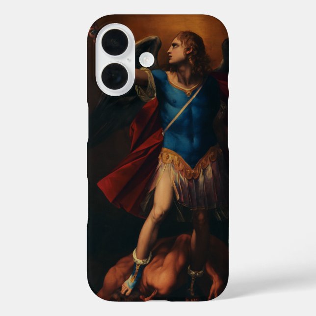 The Archangel Michael by Cavaliere d'Arpino Case-Mate iPhone Case (Back)