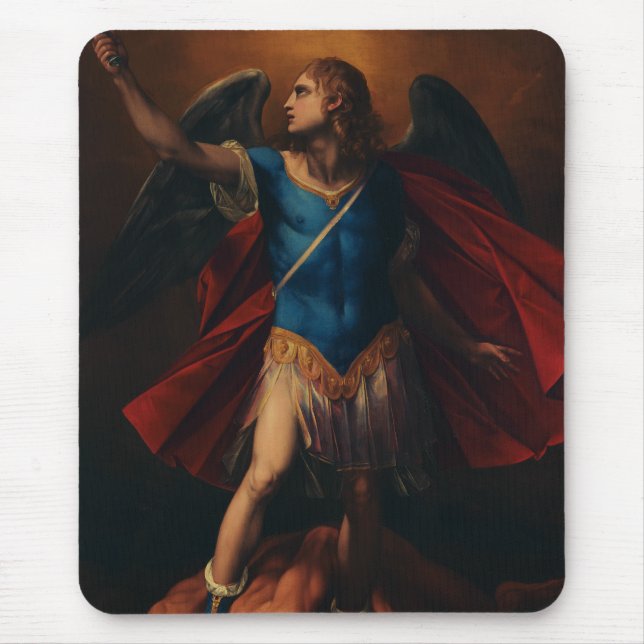The Archangel Michael by Cavaliere d'Arpino Mouse Pad (Front)