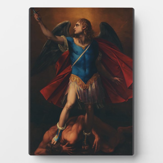 The Archangel Michael by Cavaliere d'Arpino Plaque (Front)