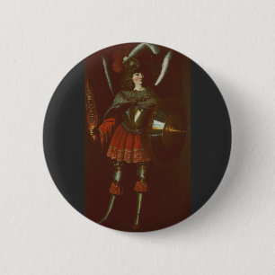 The Archangel Michael by Francisco de Zurbarán 6 Cm Round Badge
