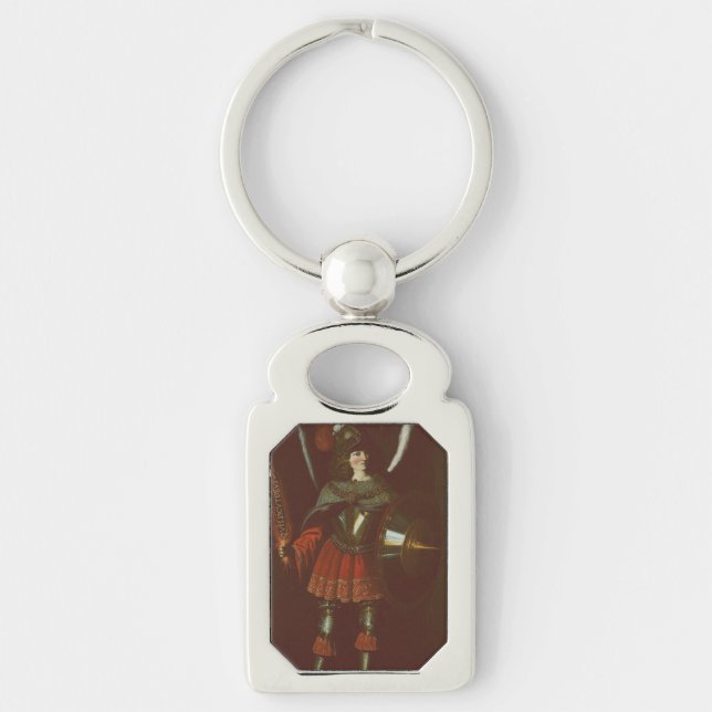 The Archangel Michael by Francisco de Zurbarán Key Ring (Front)