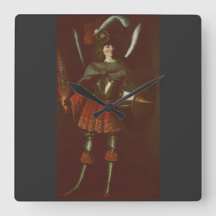 The Archangel Michael by Francisco de Zurbarán Square Wall Clock
