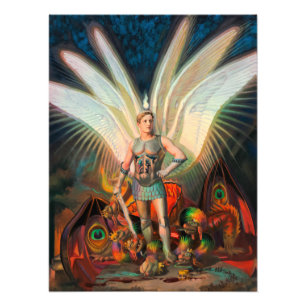 The Archangel Michael Defeats the Dragon Photo Print