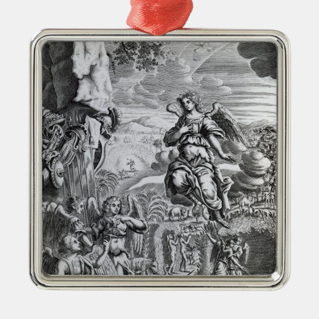 The archangel Uriel informs Gabriel Metal Tree Decoration (Front)