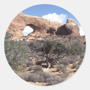 The Arches National Park USA Classic Round Sticker