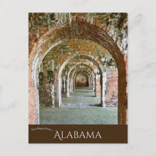 The Arches of Fort Morgan in Alabama Postcard