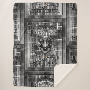 The Architect_Empire Builder Abstract Digital Art Sherpa Blanket