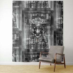 The Architect_Empire Builder Abstract Digital Art Tapestry