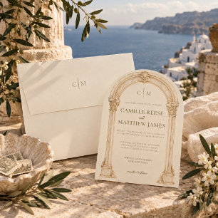 The Archway: Gold Wedding Invitation