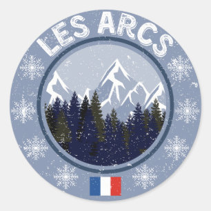 The Arcs Ski Resort Classic Round Sticker