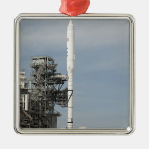 The Ares I-X rocket is seen on the launch pad Metal Tree Decoration