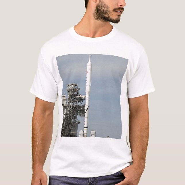 The Ares I-X rocket is seen on the launch pad T-Shirt (Front)
