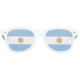 The Argentinian colour Flag of Argentina Retro Sunglasses