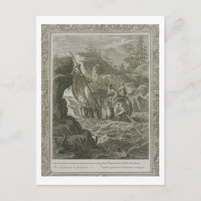 The Argonauts Pass the Symplegades (engraving) Postcard (Front)