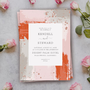 The Arist's Wedding bright modern abstract stylish Invitation