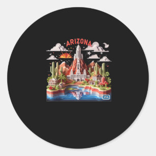 The Arizona State In Usa Sticker1 Classic Round Sticker