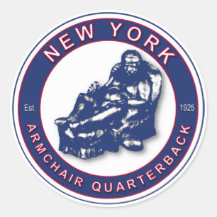 THE ARMCHAIR QB - New York Giants Classic Round Sticker