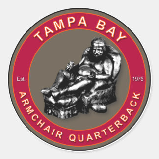 The Armchair Quarterback - Tampa Bay Football Classic Round Sticker