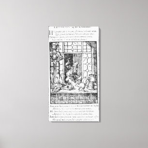 The Armour Maker, engraved by Hartman Schopper Canvas Print