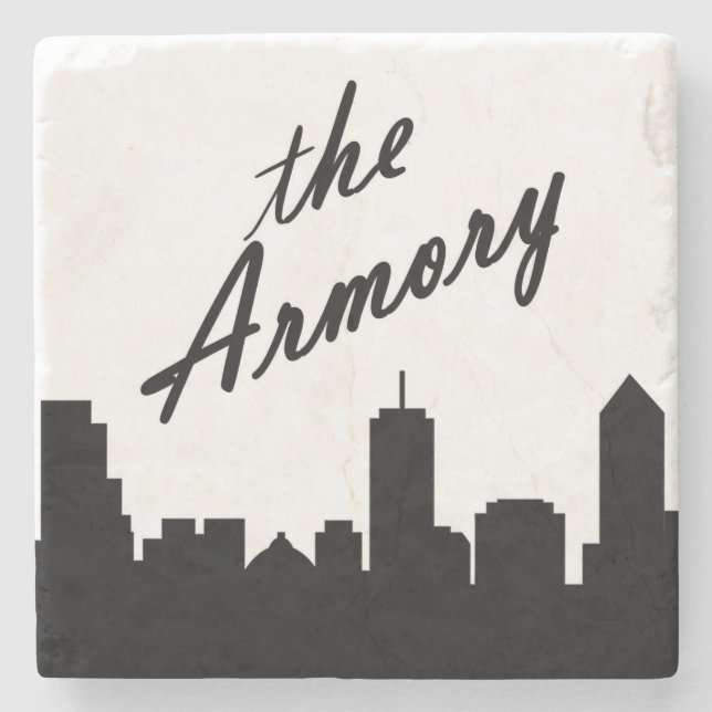 The Armoury, The Armoury Atlanta, The Armoury Stone Coaster (Front)