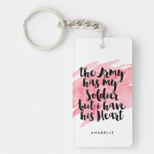 The Army Has My Soldier But I Have His Heart Key Ring