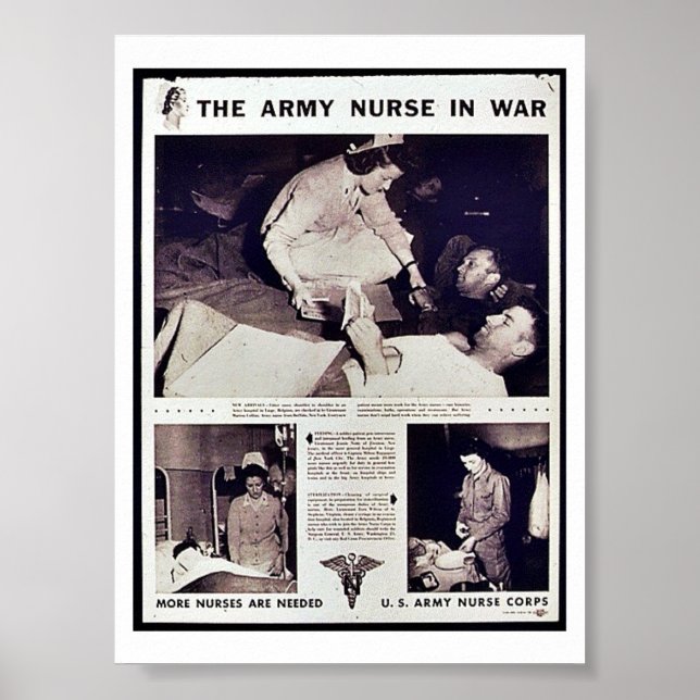 The Army Nurse In War Poster (Front)