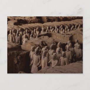 The Army of terra cotta warriors at Emperor Qin Postcard