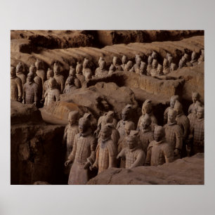 The Army of terra cotta warriors at Emperor Qin Poster