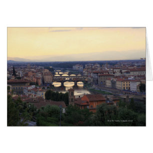 The Arno river and Ponte Vecchio in Florence,