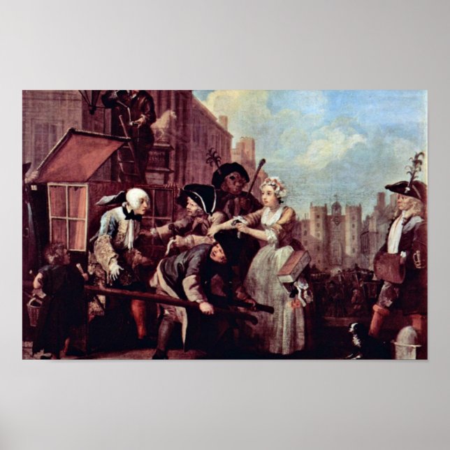 The Arrest For Theft " By Hogarth William Poster (Front)