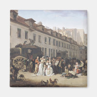 The Arrival of a Stagecoach at the Terminus
