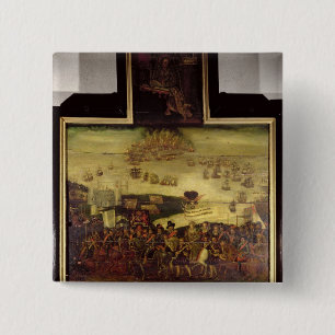 The Arrival of Queen Elizabeth I at Tilbury 15 Cm Square Badge