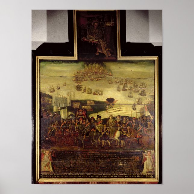 The Arrival of Queen Elizabeth I  at Tilbury Poster (Front)