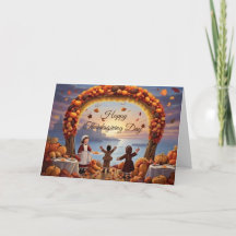 The Arrival of Thanksgiving Holiday Card