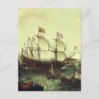 The Arrival of the Elector Palatine at Flushing Postcard