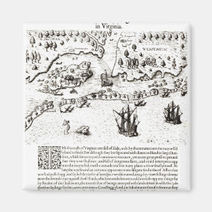 The Arrival of the Englishmen in Virginia Magnet