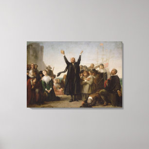 The Arrival of the Pilgrim Fathers, c.1864 (oil on Canvas Print