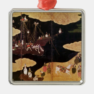 The Arrival of the Portuguese in Japan 2 Metal Tree Decoration