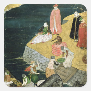 The Arrival of the Portuguese in Japan Square Sticker