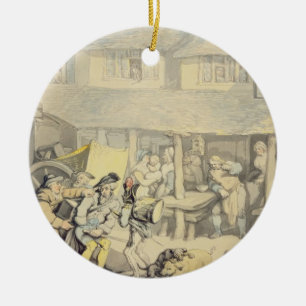 The Arrival of the Stage Coach at the Sun Inn, Bod Ceramic Tree Decoration